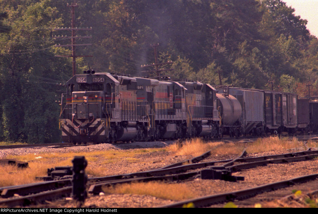 SBD 8054, 7072, & 8179 lead a train northbound